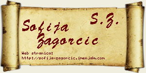 Sofija Zagorčić vizit kartica